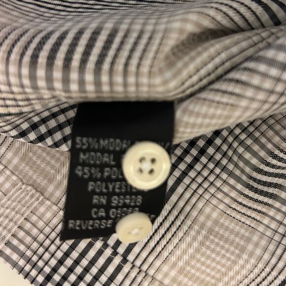 Bugatchi Uomo Mens Shirt XL Plaid Button Up‎ Preppy Officewear Classic Travel - Picture 6 of 9